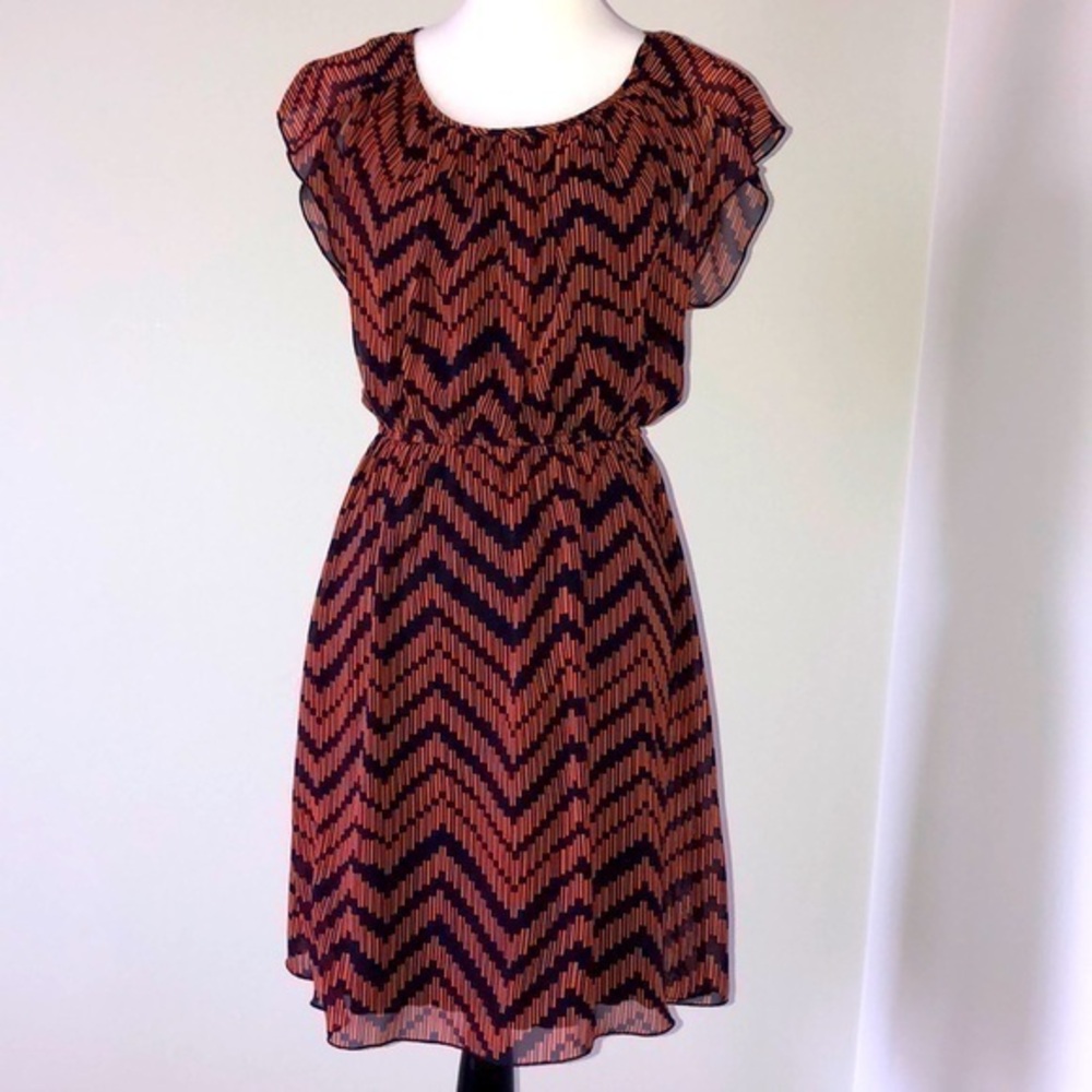 Max Studio - Rust/Black Spring/Summer Dress